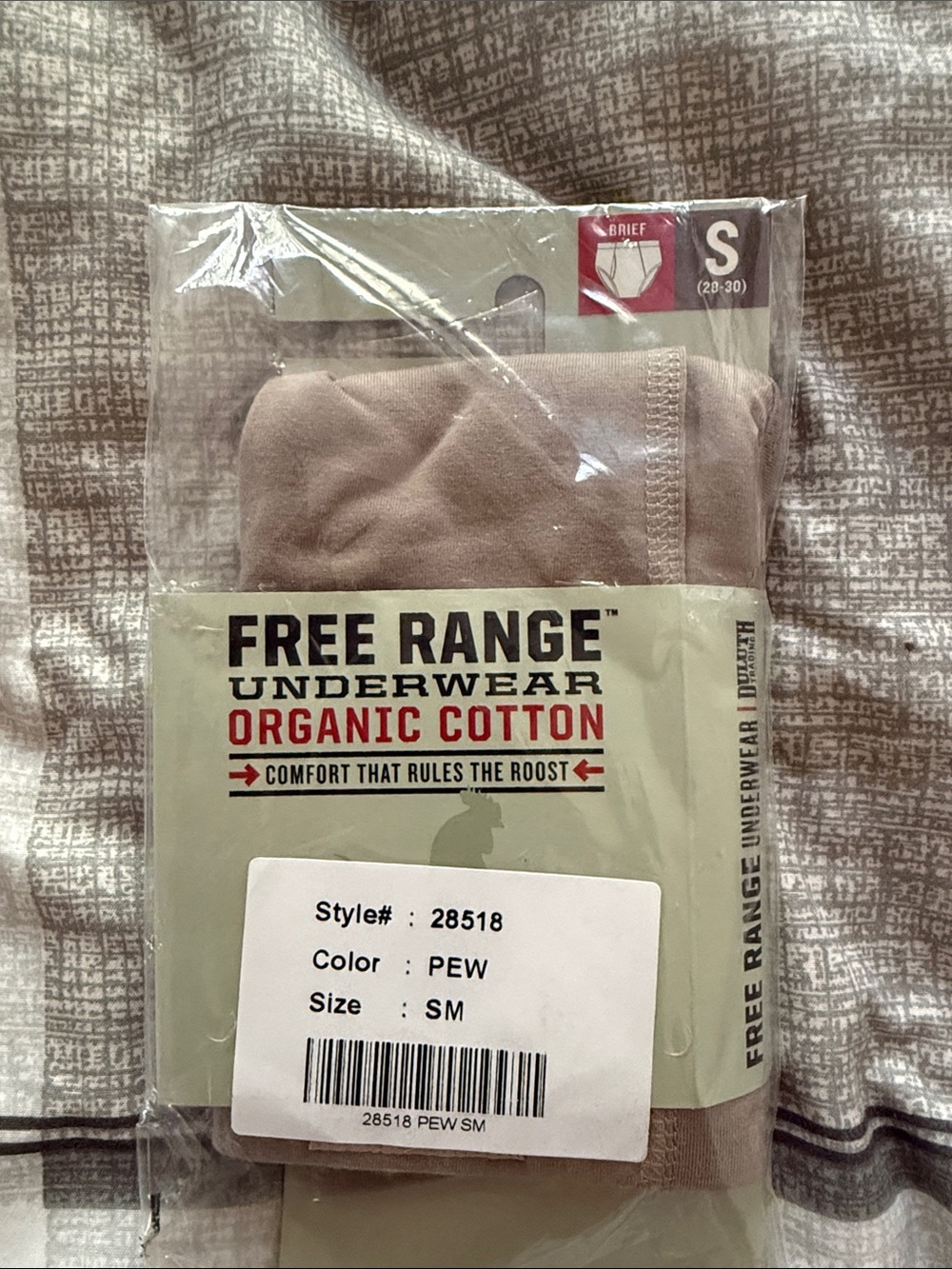 Duluth Trading Co Free Range Organic Cotton Briefs — Pew